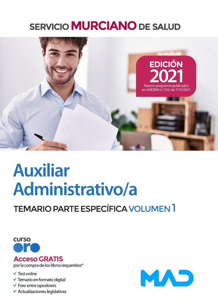 AUXILIAR ADMINISTRATIVO/A SERVICIO MURCIANO DE SALUD. PA, de 7 EDITORES#GONZALEZ RABANAL | portada del libro