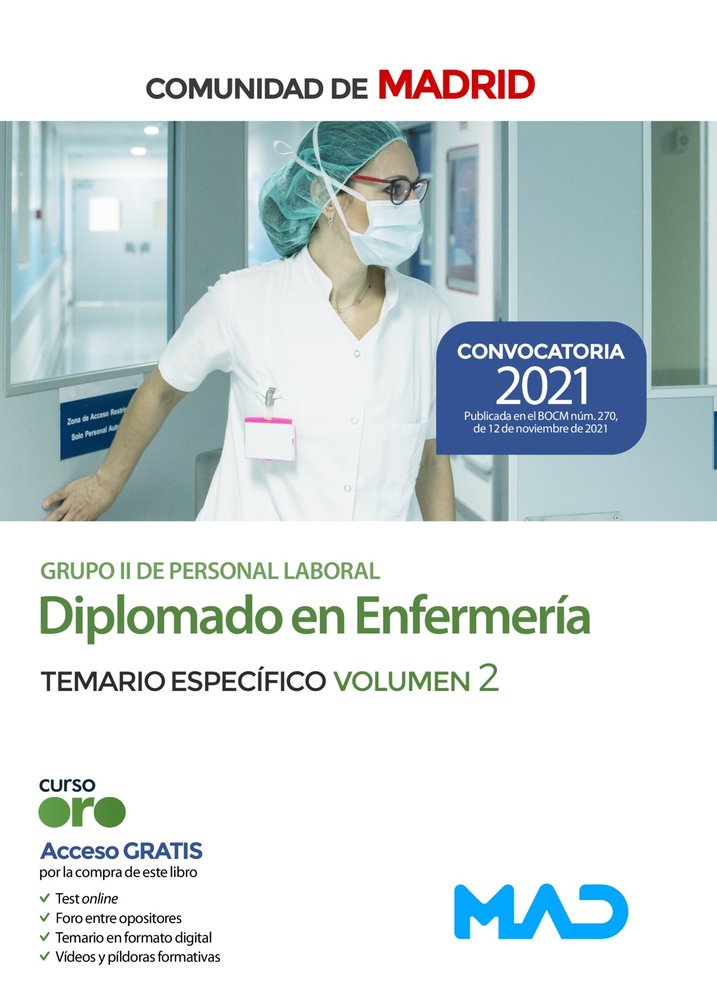 DIPLOMADO EN ENFERMERIA TEMARIO 2 ESPECIFICO | portada del libro