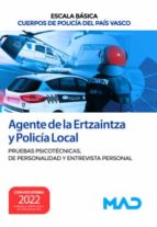 AGENTE ESCALA BASICA CUERPOS POLICIA PAIS, de Varios autores | portada del libro