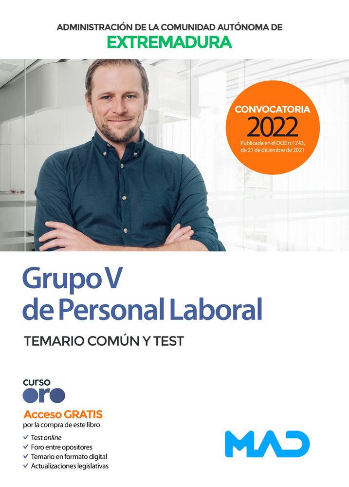 TEMARIO COMUN Y TEST GRUPO V | portada del libro
