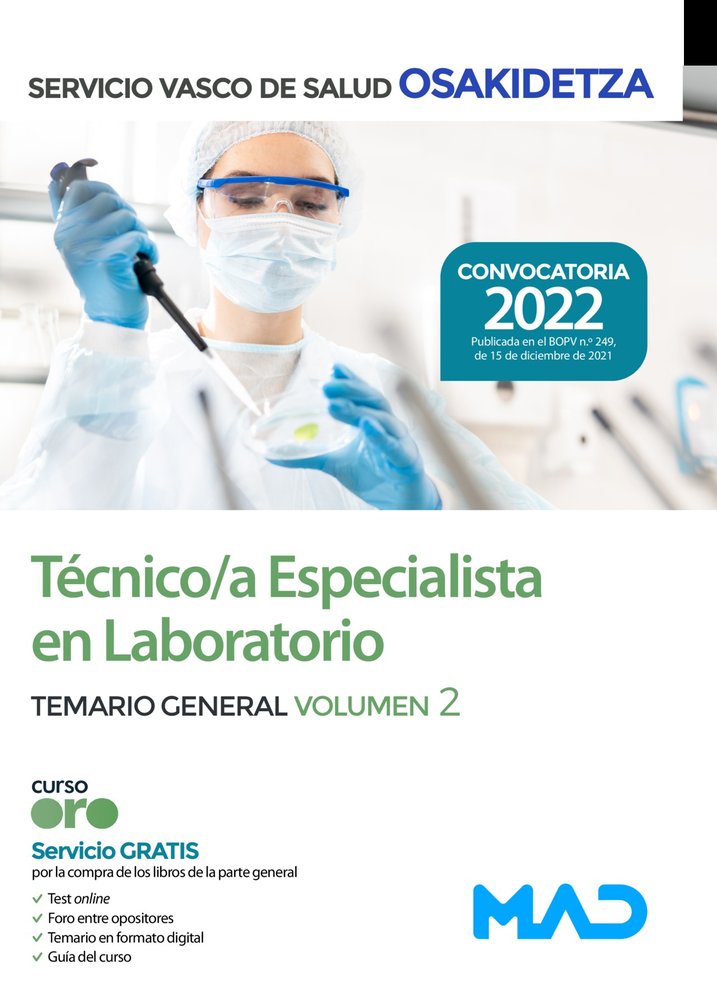 TECNICO/A ESPECIALISTA LABORATORIO OSAKIDETZA-SERVICIO, de SILVA GARCIA | portada del libro