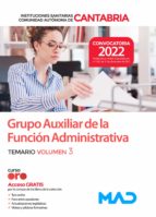 GRUPO AUXILIAR FUNCION ADMINISTRATIVA INSTITUCI, de Varios autores | portada del libro