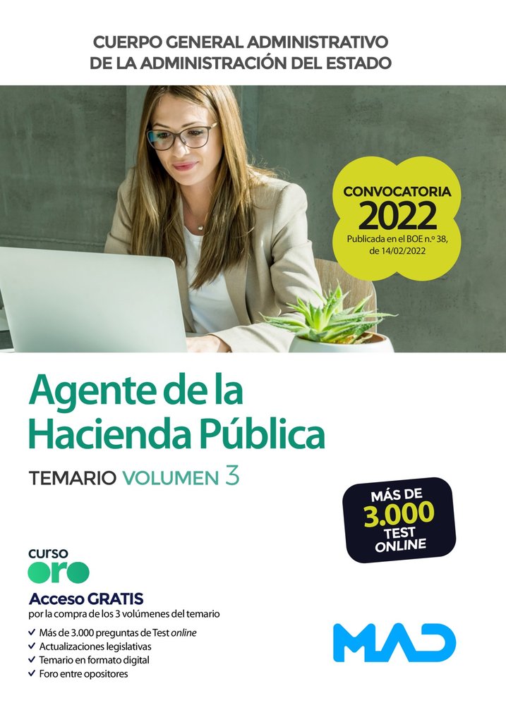 AGENTE HACIENDA PUBLICA CUERPO GENERAL ADMINISTRATIVO, de 7 EDITORES#MARTINEZ DEL FRESNO | portada del libro