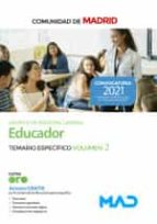 EDUCADOR GRUPO III COMUNIDAD MADRID TEMARIO ESPE, de Varios autores | portada del libro