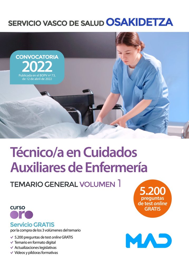 TECNICO/A CUIDADO AUXILIAR ENFERMERIA OSAKIDETZA, de 7 EDITORES#ANIA PALACIO | portada del libro