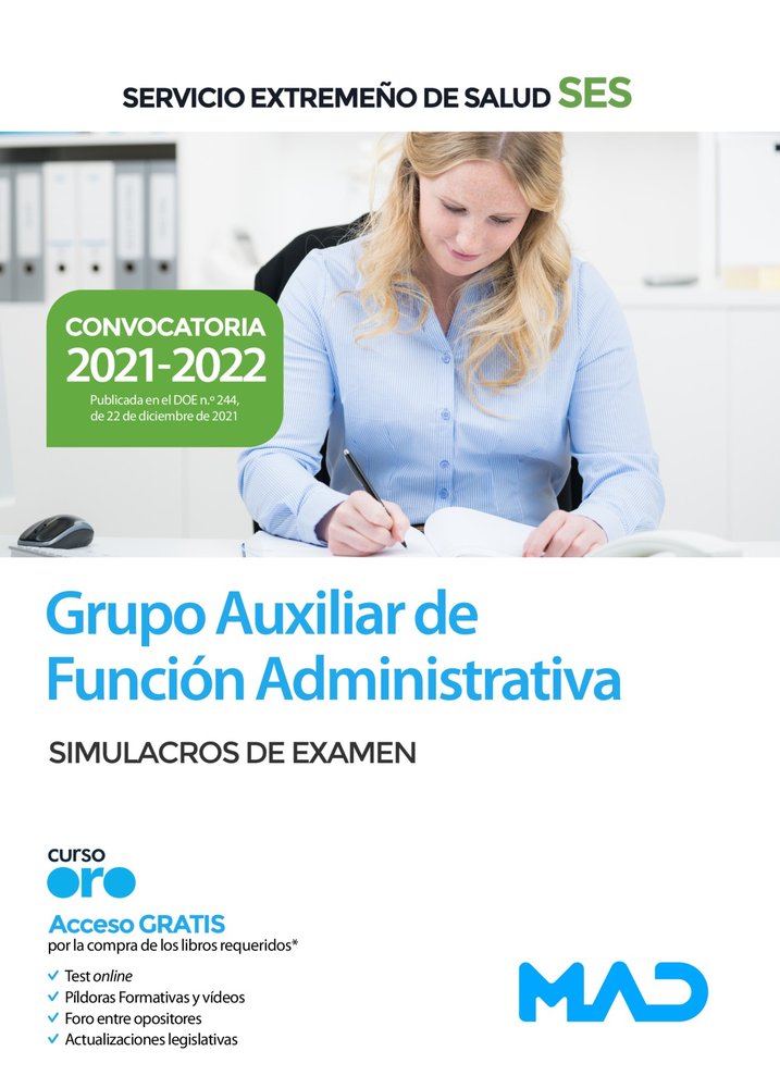 GRUPO AUXILIAR FUNCION ADMINISTRATIVA SERVICIO EXTREM, de MARTINEZ DEL FRESNO, JOAQUIN | portada del libro
