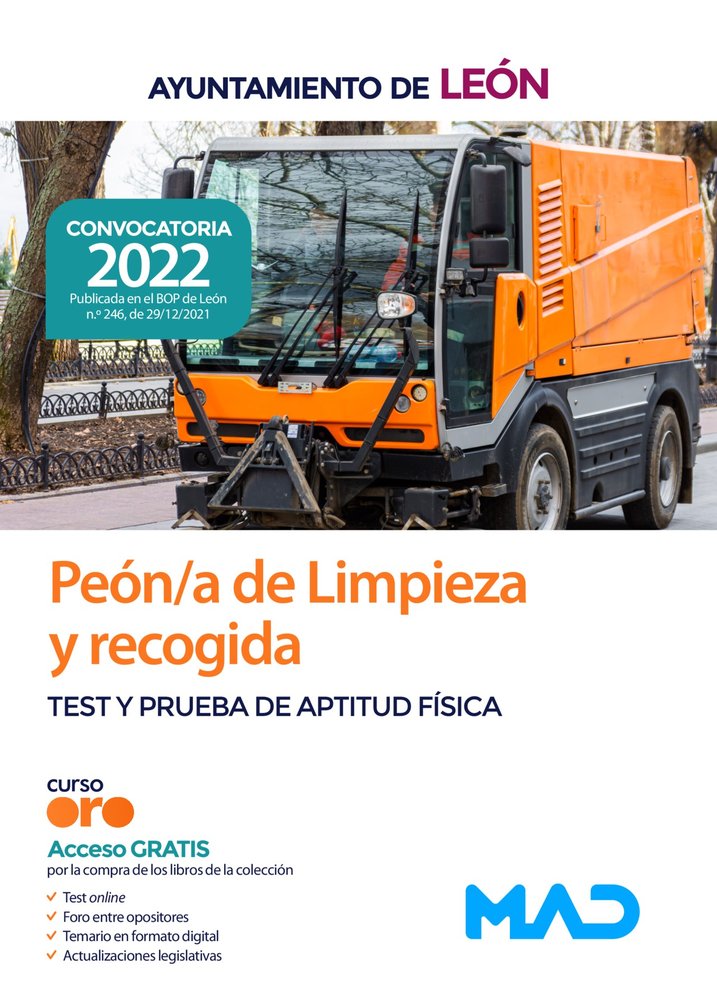 PEON/A LIMPIEZA Y RECOGIDA AYUNTAMIENTO LEON. TEST, de 7 EDITORES#GONZALEZ RABANAL | portada del libro
