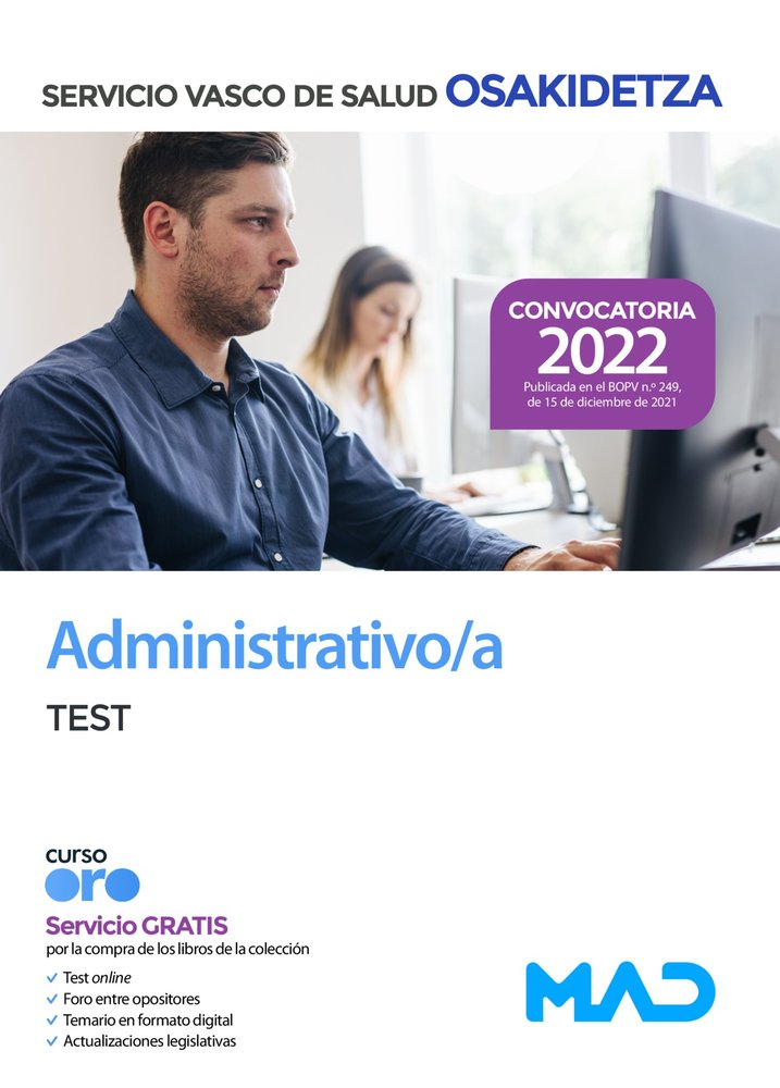 Administrativo/a de Osakidetza-Servicio Vasco de Salud. Test, de 7 EDITORES#GONZALEZ RABANAL | portada del libro