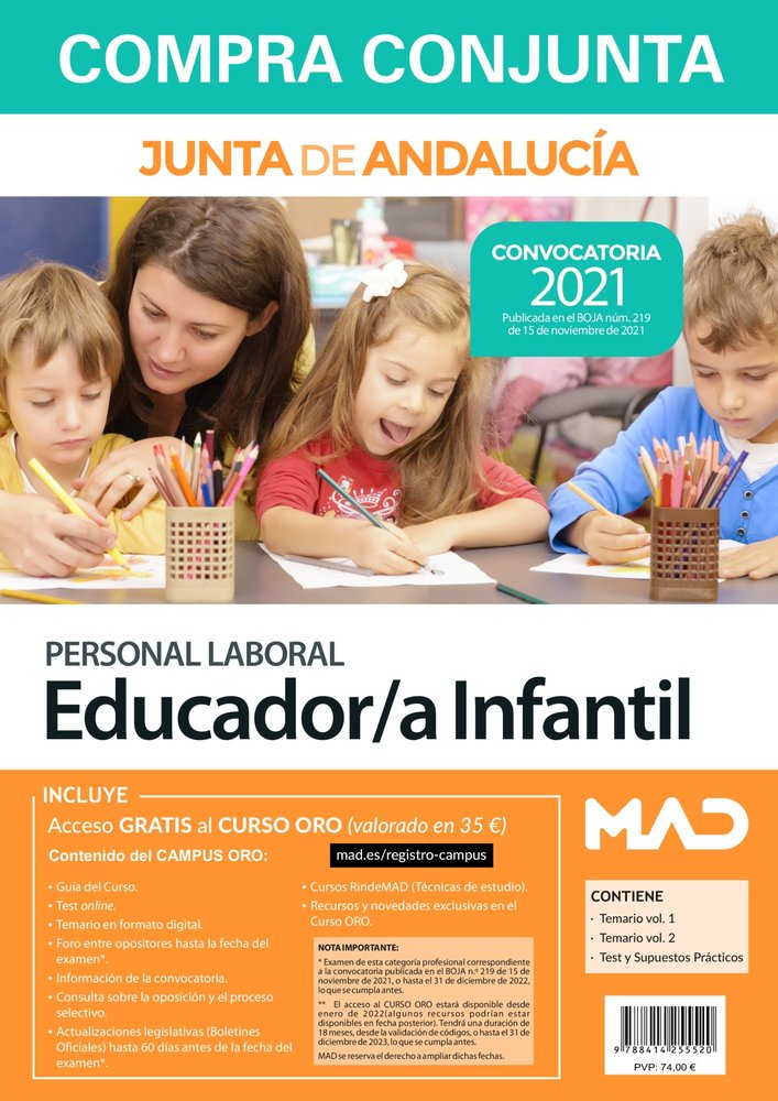 COMPRA CONJUNTA EDUCADOR/A INFANTIL PERSONAL LABORAL) DE LA, de 7 EDITORES#CLAVIJO GAMERO | portada del libro