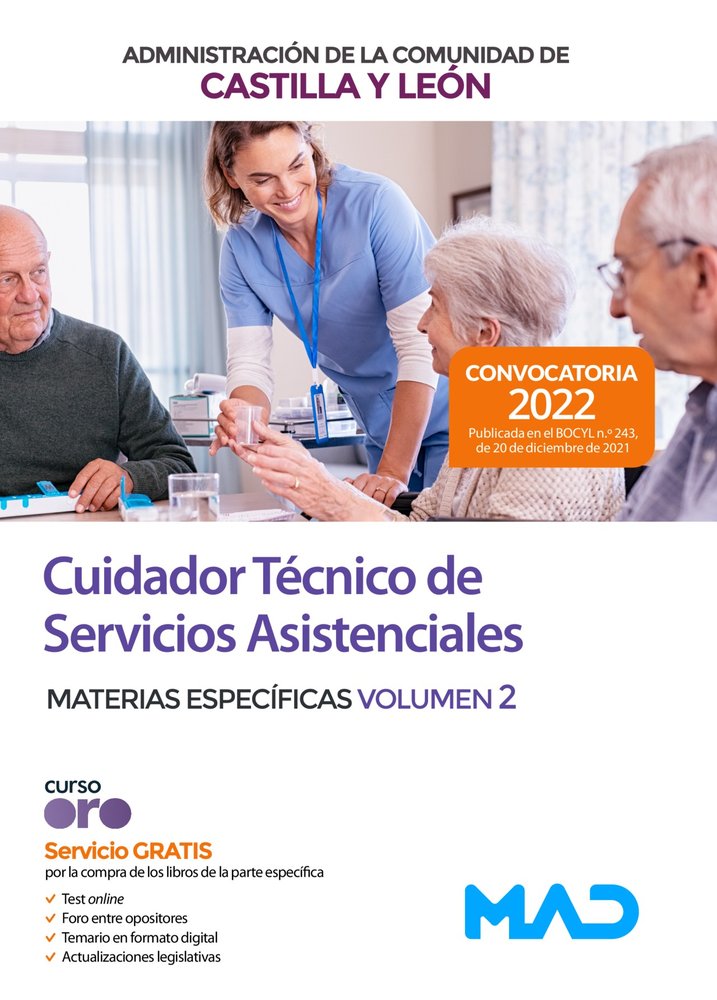 CUIDADOR TECNICO SERVICIO ASISTENCIAL VOL 2 MATERIA ESPECIF | portada del libro
