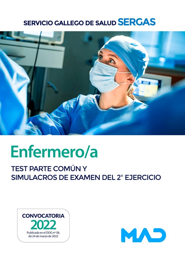 ENFERMERO/A SERVICIO GALLEGO SALUD TEST PARTE COMUN, de 7 EDITORES | portada del libro