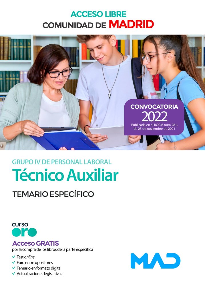 TECNICO AUXILIAR GRUPO IV COMUNIDAD MADRID (ACCESO, de CLAVIJO GAMERO | portada del libro