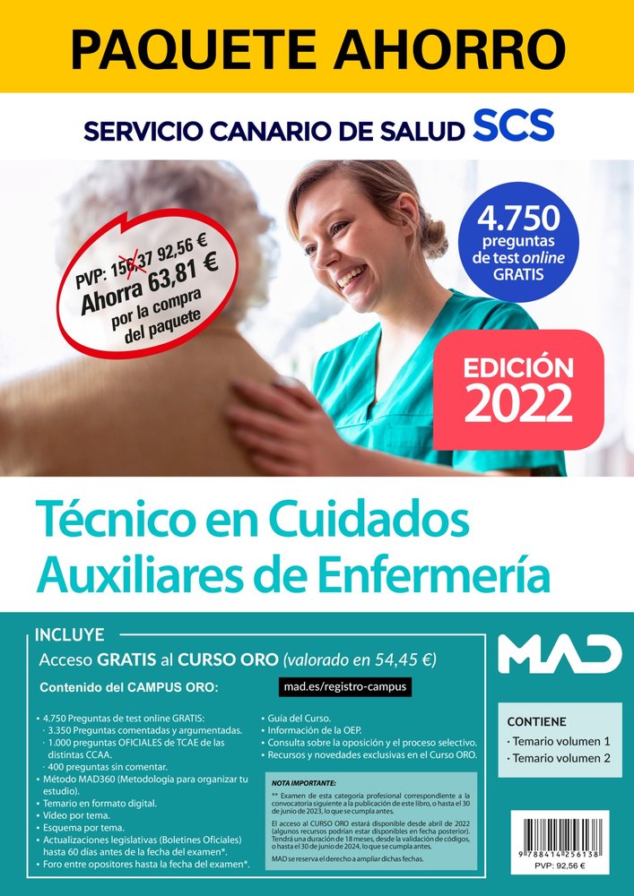 PAQUETE AHORRO TECNICO CUIDADO AUXILIAR ENFERMERIA, de 7 EDITORES#ANIA PALACIO | portada del libro