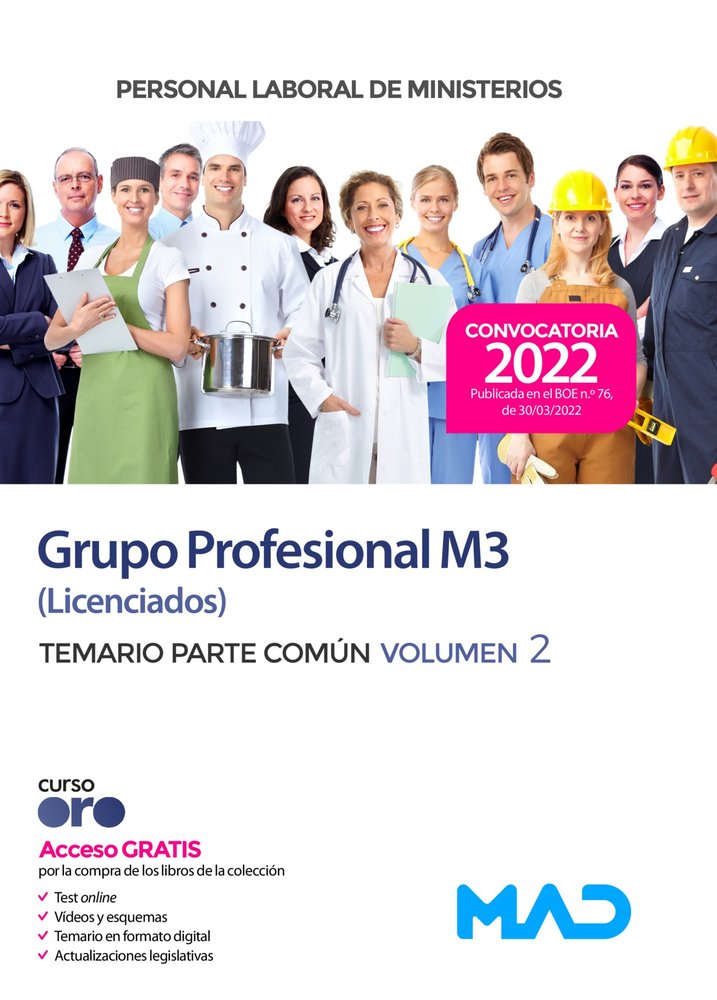 PERSONAL LABORAL MINISTERIOS GRUPO PROFESIONAL M3 (LICENC, de 7 EDITORES | portada del libro
