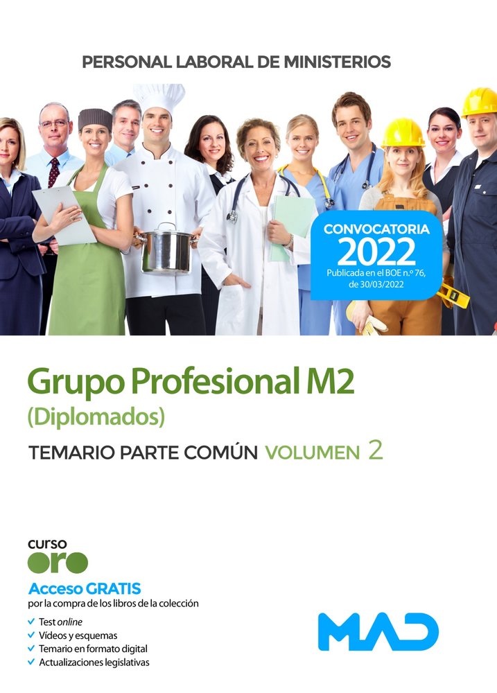 PERSONAL LABORAL MINISTERIOS GRUPO PROFESIONAL M2 (DIPLOM, de 7 EDITORES | portada del libro