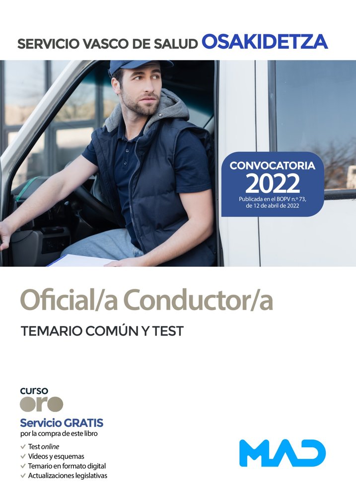 OFICIAL/A CONDUCTOR/A OSAKIDETZA SERVICIO VASCO DE SALUD., de MUÑOZ LABIANO | portada del libro