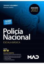POLICIA NACIONAL ESCALA BASICA TEMARIO 1, de Varios autores | portada del libro
