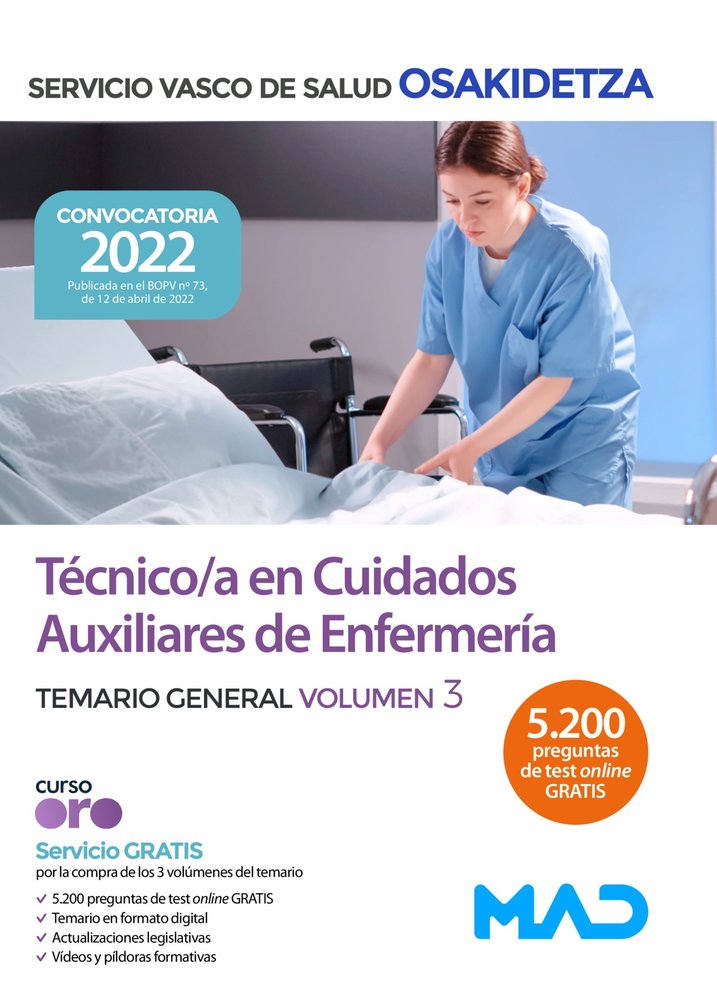 TECNICO/A CUIDADO AUXILIAR ENFERMERIA OSAKIDETZA, de 7 EDITORES#ANIA PALACIO | portada del libro