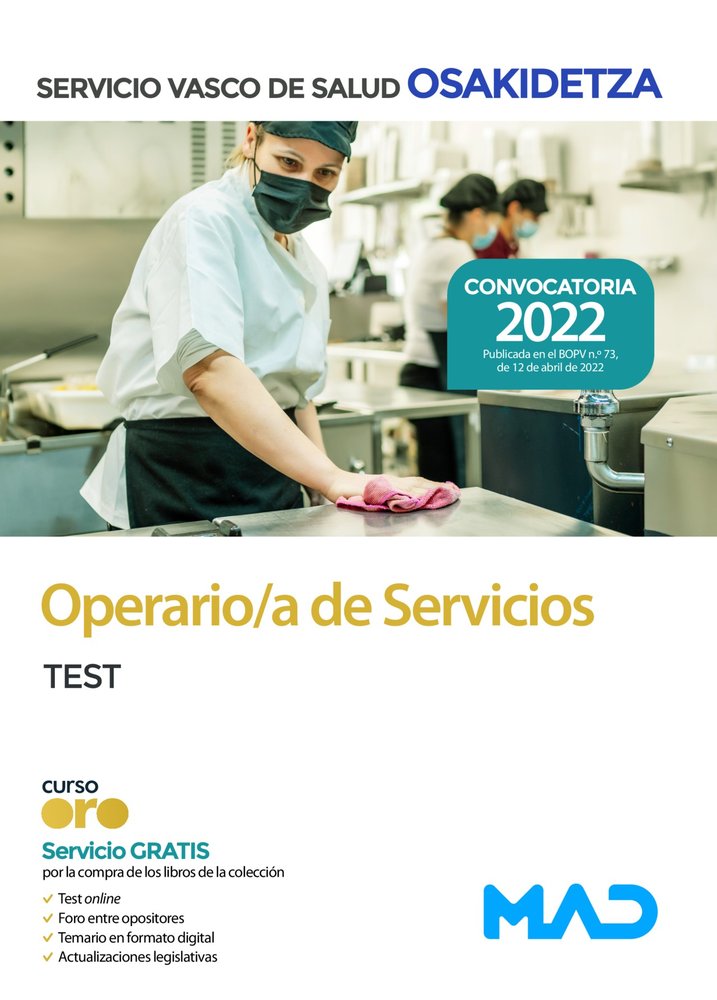 Operario/a de Servicios de Osakidetza-Servicio Vasco de Salud. Test, de 7 EDITORES#GONZALEZ RABANAL | portada del libro