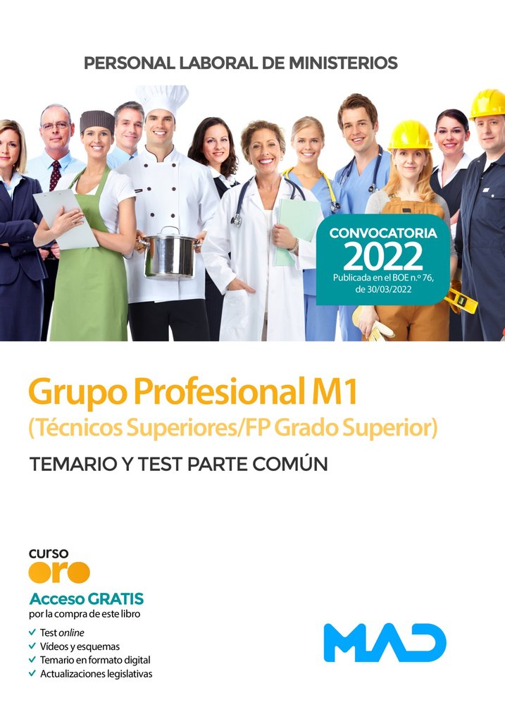 PERSONAL LABORAL MINISTERIOS GRUPO PROFESIONAL M1 (TECNIC, de 7 EDITORES | portada del libro