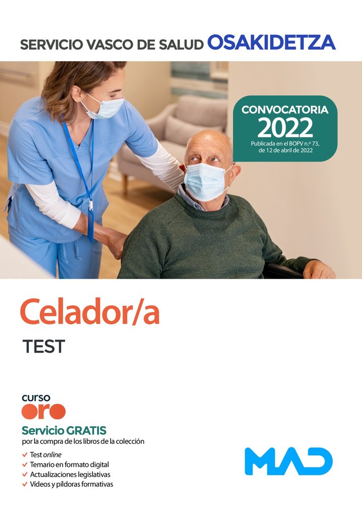 Celador/a de Osakidetza-Servicio Vasco de Salud. Test, de 7 EDITORES#GONZALEZ RABANAL | portada del libro