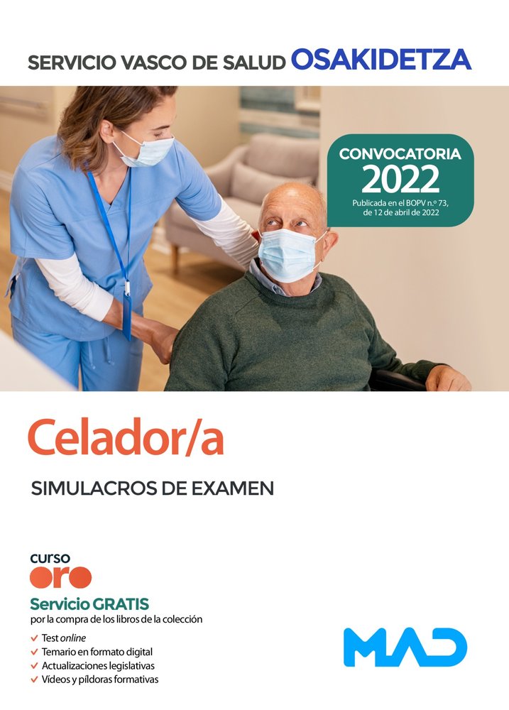 Celador/a de Osakidetza-Servicio Vasco de Salud. Simulacros de examen, de TORRES FONSECA | portada del libro