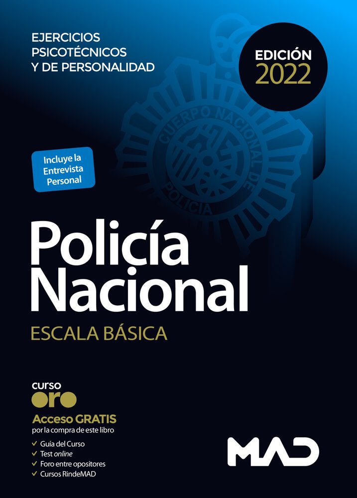 POLICIA NACIONAL ESCALA BASICA EJERCICIOS PSICOTECNICOS Y D, de VECINO CASTRO | portada del libro