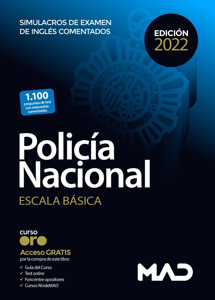 ESCALA BASICA POLICIA NACIONAL SIMULACRO EXAMEN DE I, de MARTOS CARMONA, ALBA | portada del libro