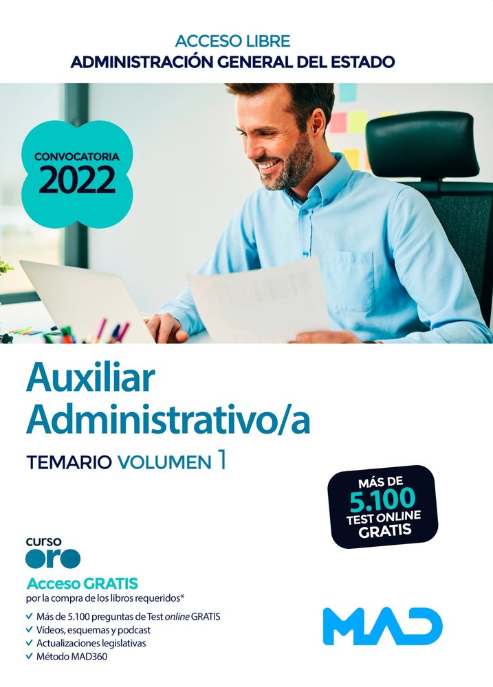AUXILIAR ADMINISTRATIVO ADMINISTRACION GENERAL DEL EST, de 7 EDITORES#USERO LOPEZ | portada del libro