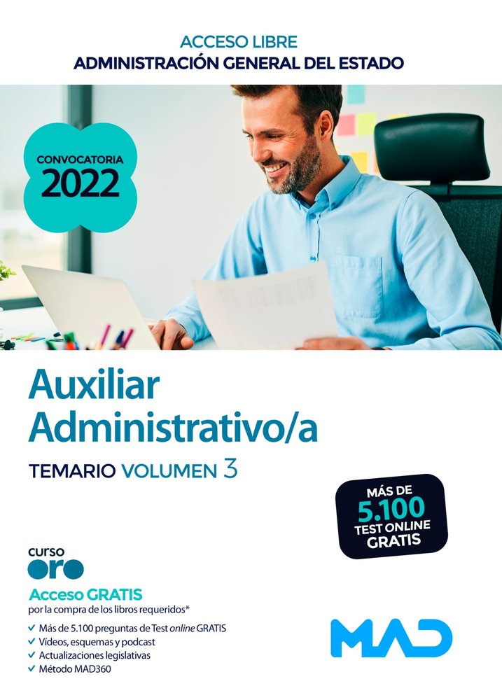 AUXILIAR ADMINISTRATIVO ADMINISTRACION GENERAL DEL EST, de USERO LOPEZ | portada del libro