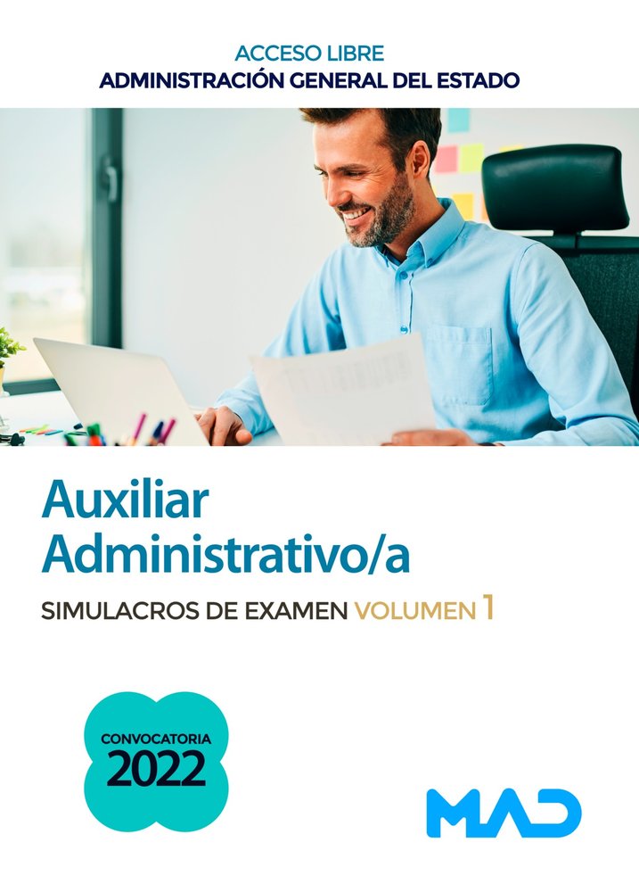 AUXILIAR ADMINISTRATIVO ESTADO SIMULACROS 1 | portada del libro