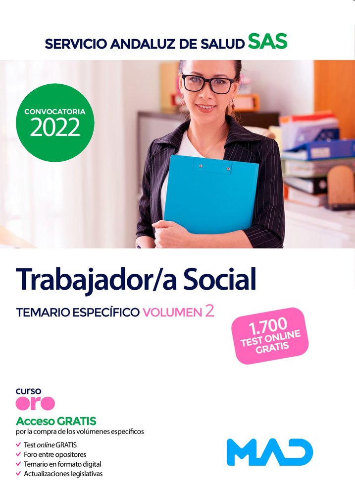 TRABAJADOR/A SOCIAL SERVICIO ANDALUZ SALUD. TEMARIO E, de CLAVIJO GAMERO | portada del libro