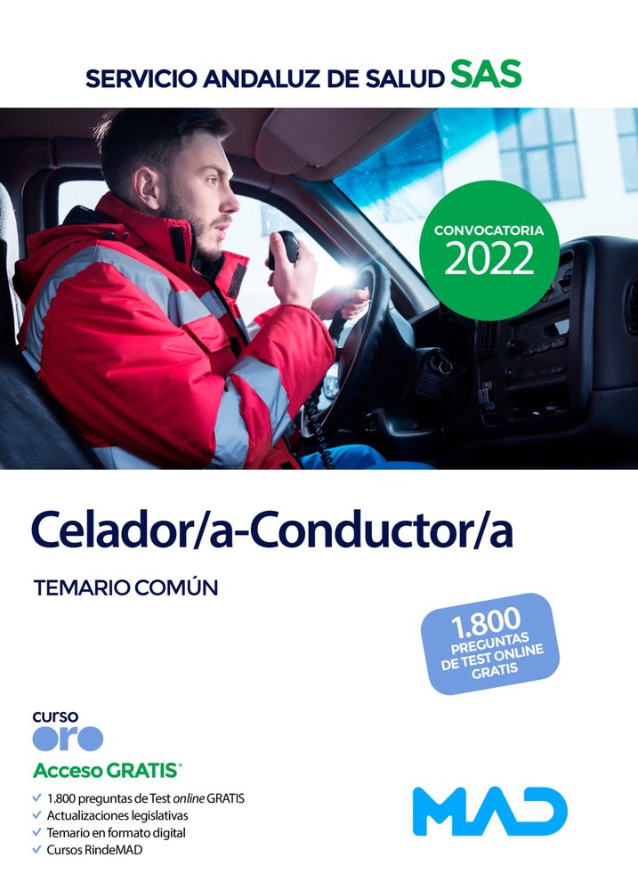 CELADOR/A CONDUCTOR/A SERVICIO ANDALUZ SALUD. TEMARIO, de GOMEZ MARTINEZ | portada del libro
