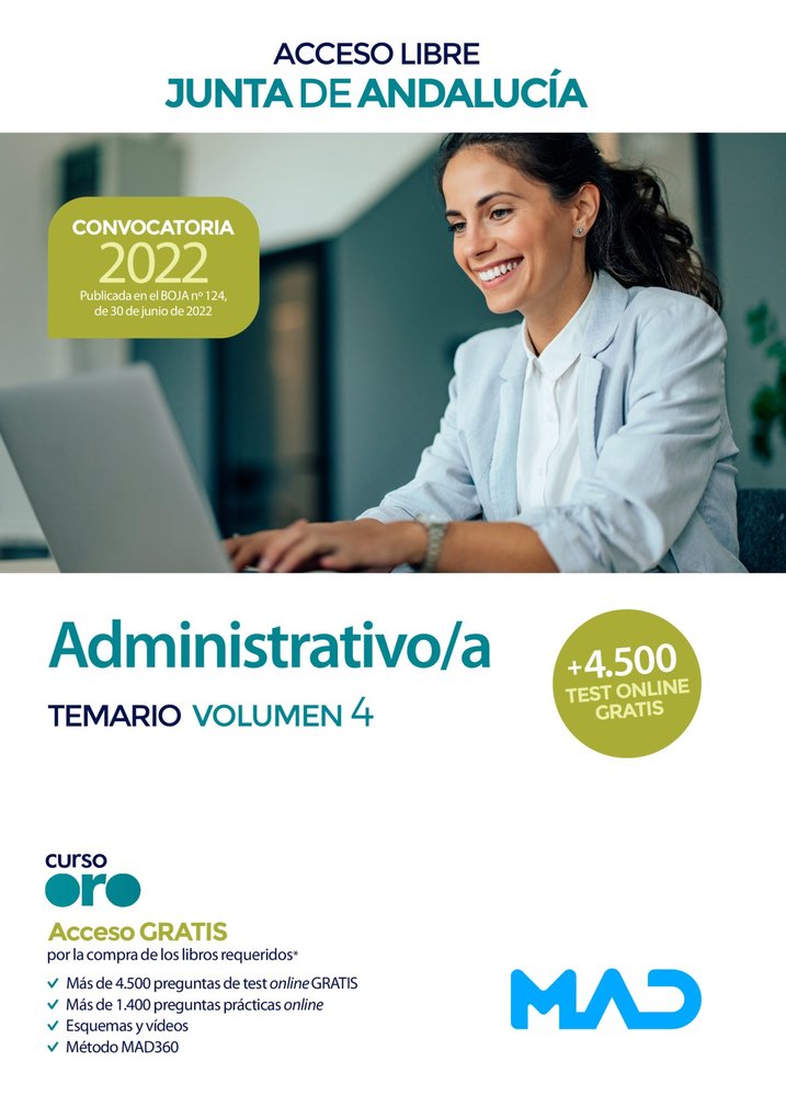 ADMINISTRATIVO TURNO LIBRE VOL 4 JUNTA DE ANDALUCIA | portada del libro