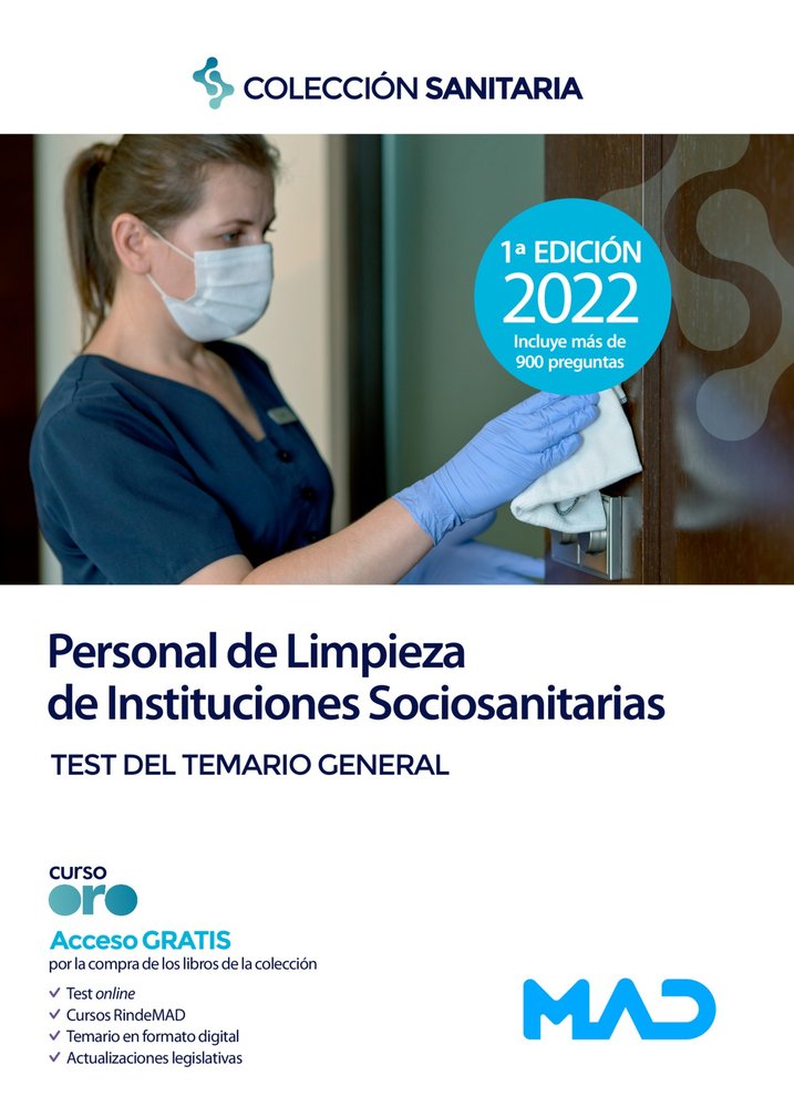 Personal de Limpieza de Instituciones Sociosanitarios. Test del Temario General | portada del libro