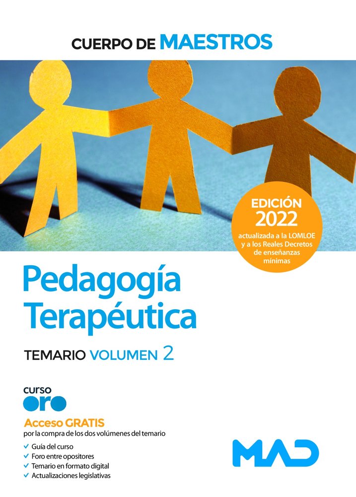 CUERPO MAESTROS PEDAGOGIA TERAPEUTICA TEMARIO VOLUMEN 2, de GARCIA LUCAS, ISABEL | portada del libro