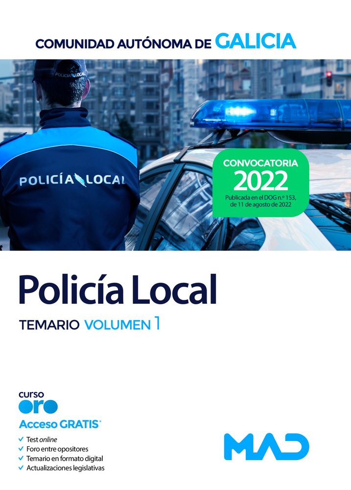 POLICIA LOCAL COMUNIDAD AUTONOMA GALICIA TEMARIO V, de GANCEDO CONS, JOSEFA GUILLERMA | portada del libro