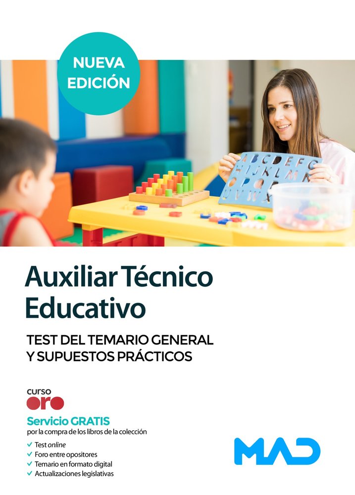 AUXILIAR TECNICO EDUCATIVO TEST TEMARIO GENERAL Y SUPU, de CLAVIJO GAMERO | portada del libro