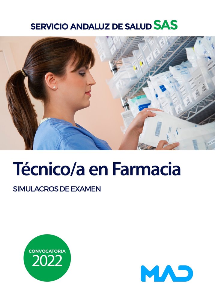TECNICO FARMACIA SIMULACRO EXAMEN SERVICIO ANDALUZ SALUD | portada del libro