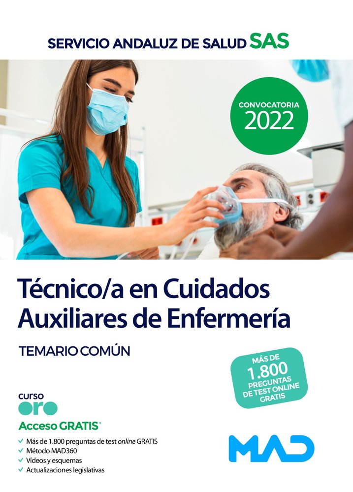 TECNICO CUIDADO AUXILIAR ENFERMERIA SAS TEMARIO COMUN | portada del libro