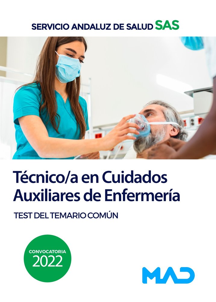 TECNICO CUIDADO AUXILIAR ENFERMERIA SAS TEST TEMARIO COMUN | portada del libro