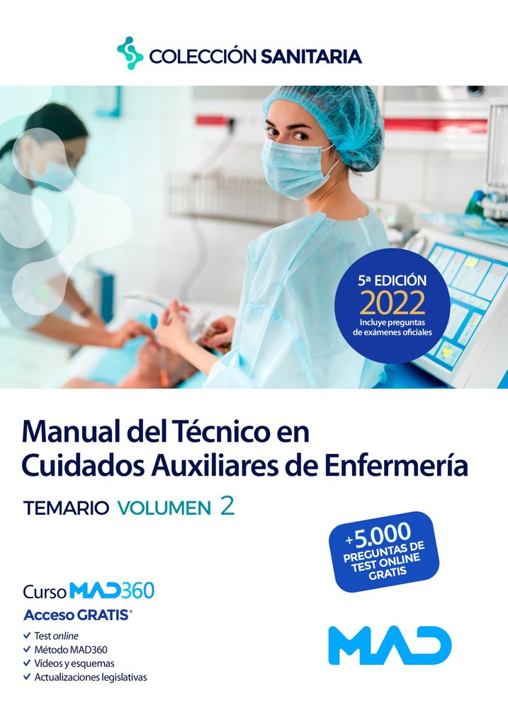 TECNICO CUIDADO AUXILIAR ENFERMERIA TEMARIO 2 | portada del libro