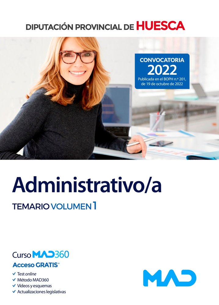 ADMINISTRATIVO VOL 1 DIPUTACION DE HUESCA | portada del libro