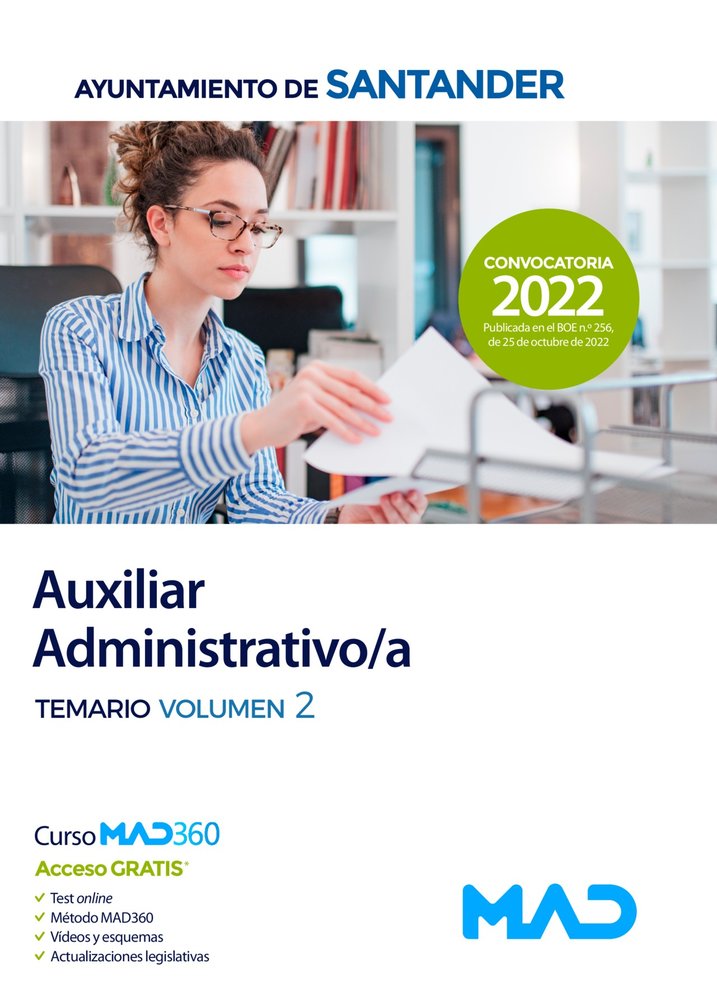 Auxiliar Administrativo/a del Ayuntamiento de Santander. Temario volumen 2, de 7 EDITORES#SOUTO FERNANDEZ | portada del libro