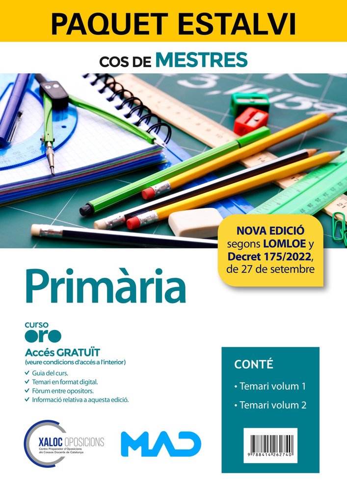 PAQUET ESTALVI COS DE MESTRES PRIMARIA | portada del libro