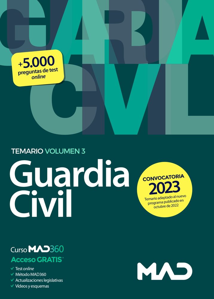 Guardia Civil. Temario Volumen 3 | portada del libro