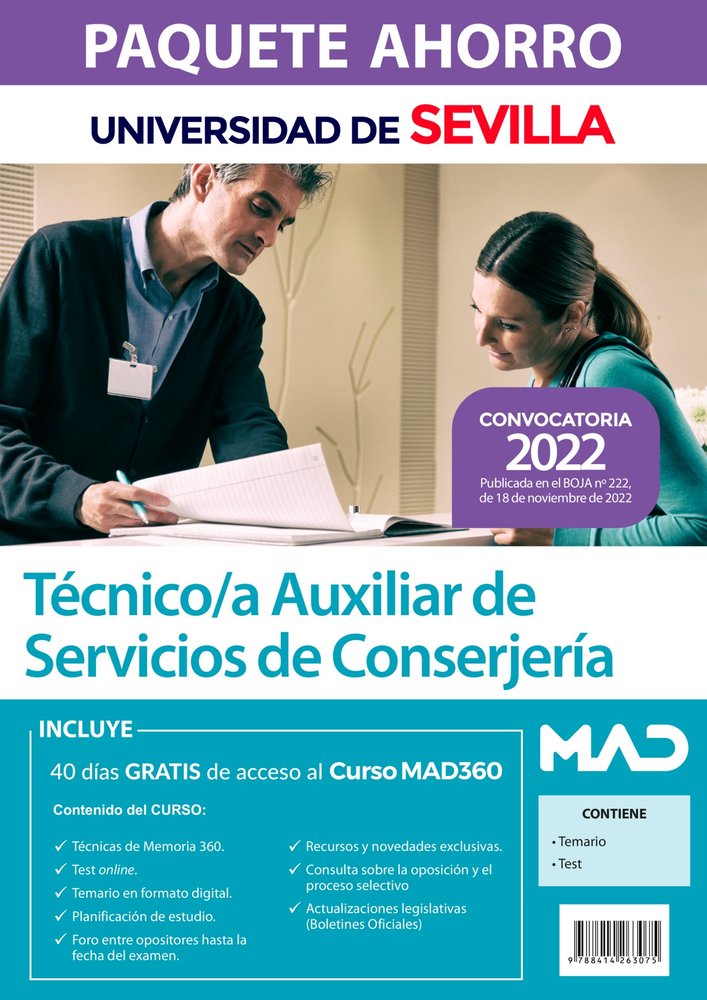 PAQUETE AHORRO TECNICO AUXILIAR SERVICIO CONSEJ.UNIV.SEVILL | portada del libro