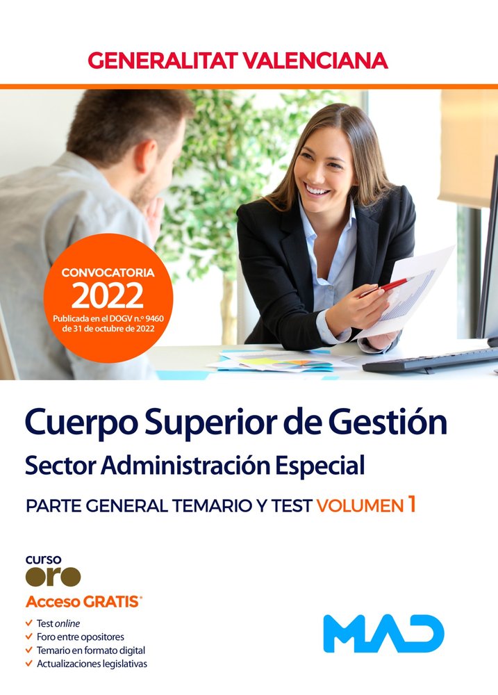 CUERPO SUPERIOR GESTION ADMON ESPECIAL TEMARIO TEST VOL 1 | portada del libro