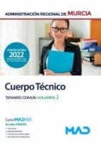 CUERPO TURNO LIBRE REGION MURCIA TEMARIO COMUN VOL 2, de Varios autores | portada del libro