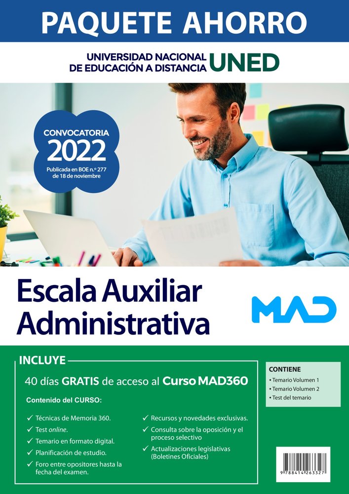 PAQUETE AHORRO ESCALA AUXILIAR ADMINISTRATIVA UNIVERSIDAD NA, de 7 EDITORES#SOUTO FERNANDEZ | portada del libro